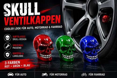 Skull ventilkappen - skull,