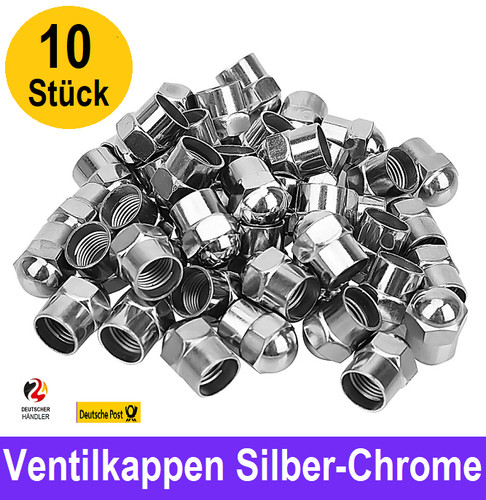 10x ventilkappen silber - 10x,