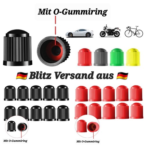 10x auto ventilkappen schwarz - auto,